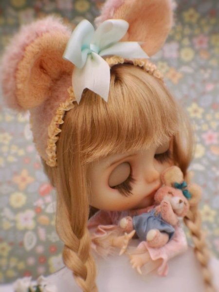 Photo11: pink smiling bear headband (11)