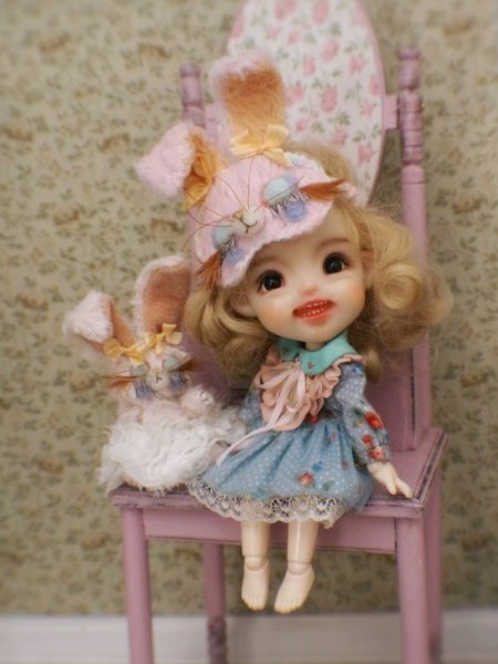 Photo3: sleeping bunny sleep mask patch (small head) (3)