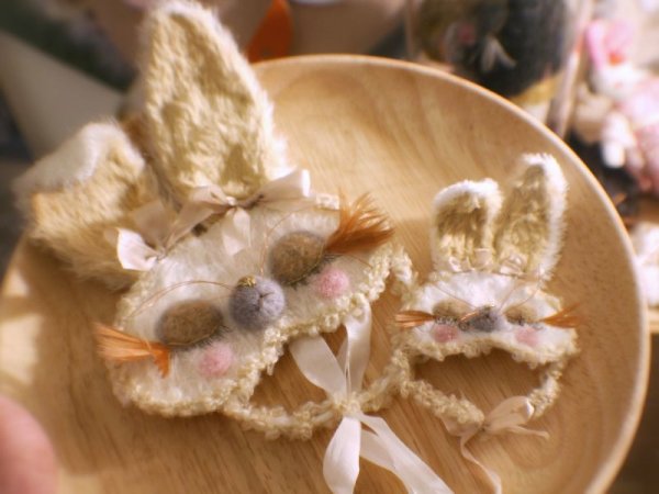 Photo3: sleeping bunny sleep mask patch (big head) (3)