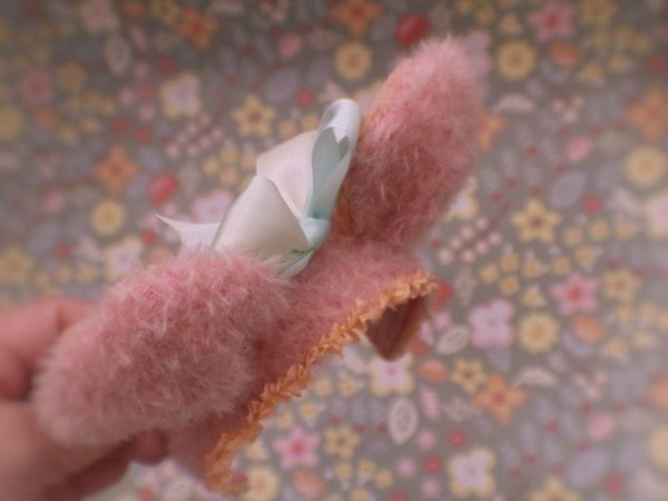 Photo5: pink smiling bear headband (5)