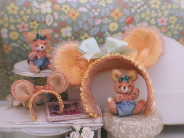 Photo3: pink smiling bear headband (3)