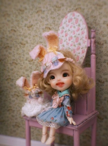 Photo5: sleeping bunny sleep mask patch (small head) (5)