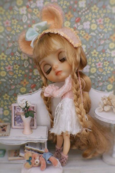 Photo6: pink smiling bear headband (6)