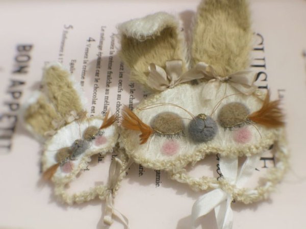 Photo8: sleeping bunny sleep mask patch (small head) (8)