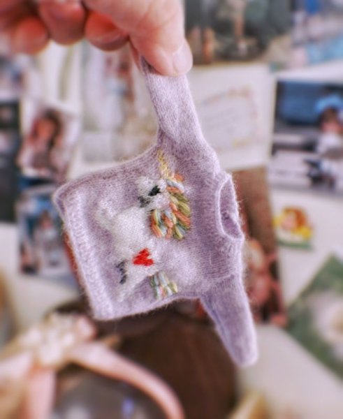 Photo4: unicorn sweater in violet (4)