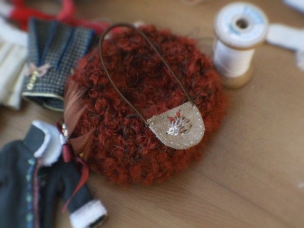 Photo6: hedgehog and cherry 2 side bag (6)