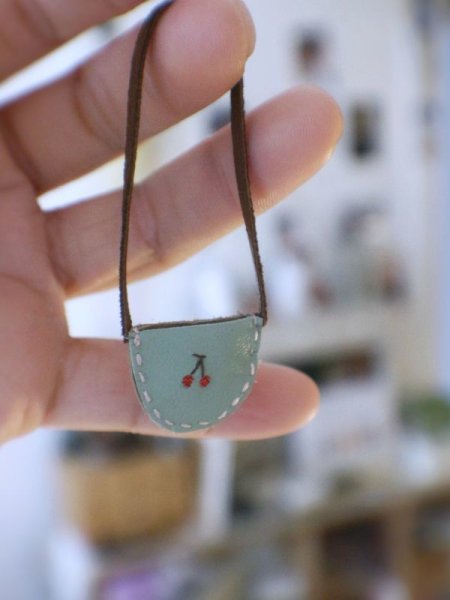 Photo2: hedgehog and cherry 2 side bag (2)