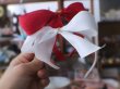 Photo1: silk ribbon bowknot headband red and white (1)