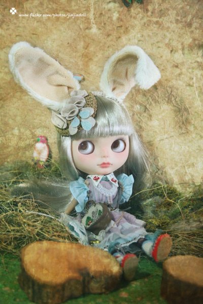 Photo2: mushroom and rabbit ears flower head band（Rabbit Set ） (2)