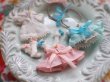 Photo10: 4 piece hand embroidered pink and mint bowknots dress set (10)