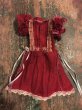 Photo3: vintage coffee dye rabbit set dress (3)