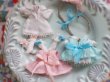 Photo9: 4 piece hand embroidered pink and mint bowknots dress set (9)
