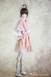 Photo5: 2 pieces pink butterfly sleeves layered dress (5)