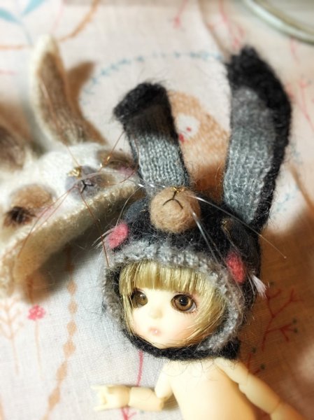 Photo7: sleeping bunny hat (7)