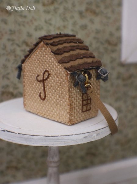 Photo2: hand sewing and embroidered big house bag(of our times ) (2)