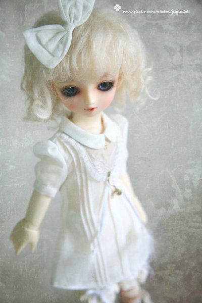 Photo1: hand embroider white angel dress (1)