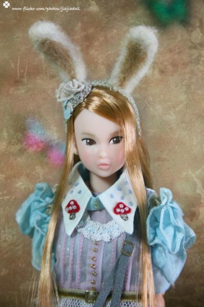 Photo6: mushroom and rabbit ears flower head band（Rabbit Set ） (6)