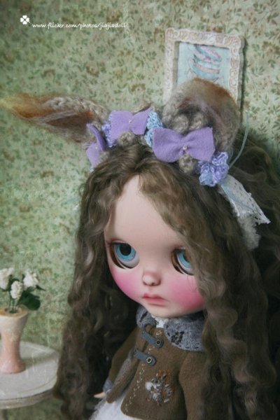 Photo4: 2 Way Squirrel flowers head band（of of Snow Squirrel Winter Set) (4)