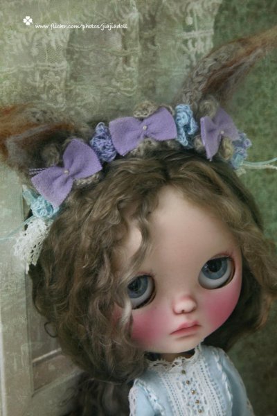 Photo3: 2 Way Squirrel flowers head band（of of Snow Squirrel Winter Set) (3)