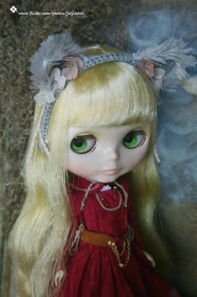 Photo6: grey kitty ears flower head band（Andy's little red dress dream） (6)