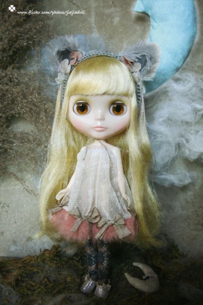 Photo9: grey kitty ears flower head band（Andy's little red dress dream） (9)