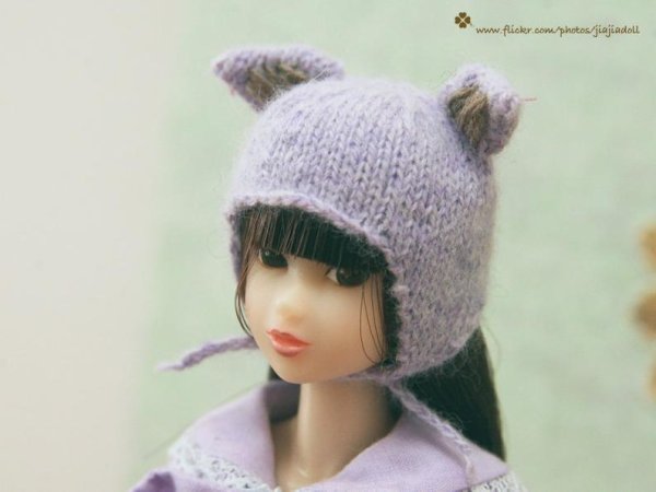 Photo2: violet cat helmet hat (2)