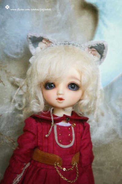 Photo11: grey kitty ears flower head band（Andy's little red dress dream） (11)