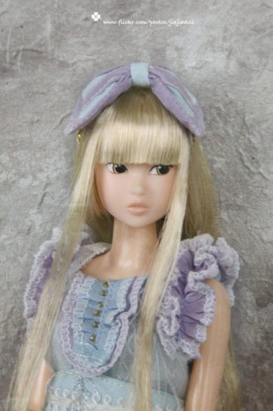 Photo1: Lavender Summer violet and blue head band (1)