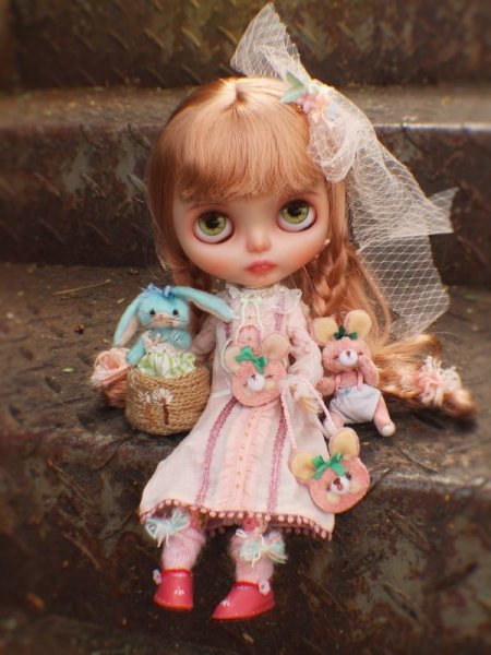 Photo5: peach pink leather hand embroider flower shoes. (5)