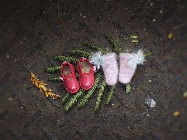 Photo4: peach pink leather hand embroider flower shoes. (4)