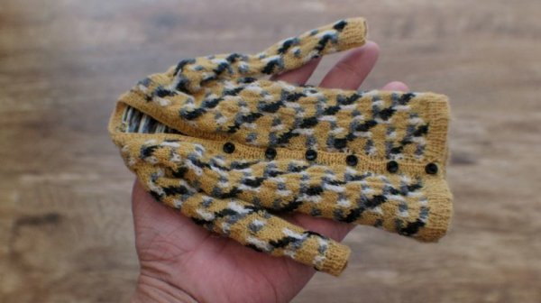 Photo2: Ginger vintage pattern.warmly sweater long style (2)