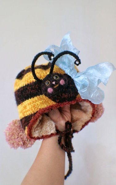 Photo6: happy bee hat (many ways to wear) (6)