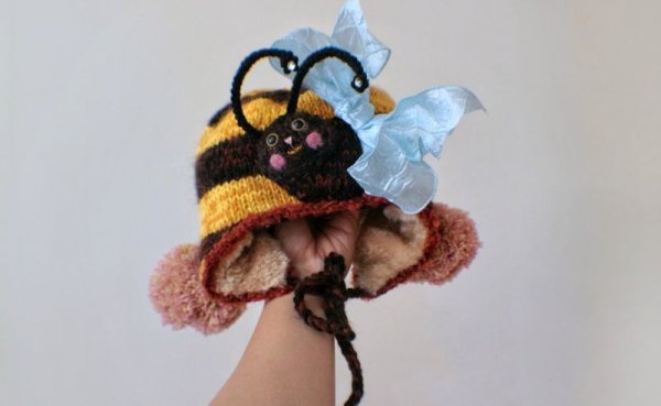 Photo7: happy bee hat (many ways to wear) (7)