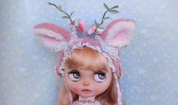 Photo6: many ways to use little pink deer headband (Pure & Peace Blessing to you) (6)