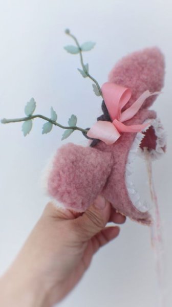 Photo5: many ways to use little pink deer headband (Pure & Peace Blessing to you) (5)