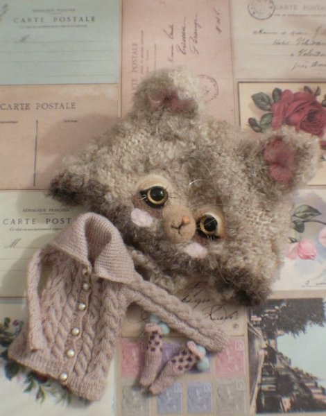 Photo3: Chihuahua hat in cream (3)