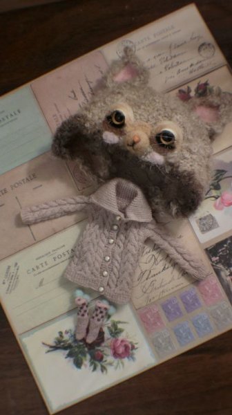 Photo5: Chihuahua hat in cream (5)
