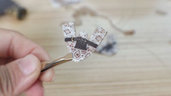 Photo11: white lace coffee shoes petite size (11)