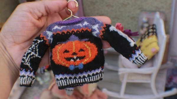 Photo2: pumpkin halloween sweater  (2)