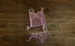 Photo1: translucent corset and knicker set in smoke pink (2 pieces) (1)