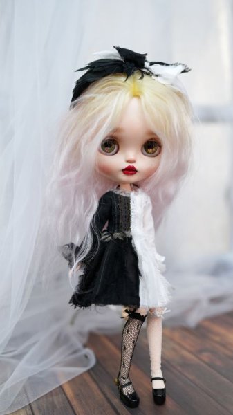 Photo10: Black and white Perfect Angel wings (2 ways to use) (10)