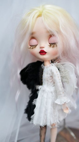 Photo14: Black and white Perfect Angel wings (2 ways to use) (14)