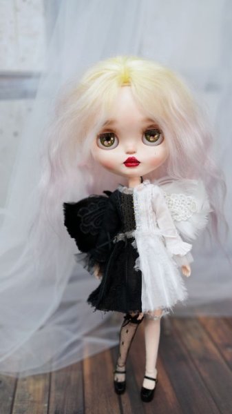 Photo13: Black and white Perfect Angel wings (2 ways to use) (13)