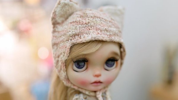Photo3: cream pink kitty hat (3)