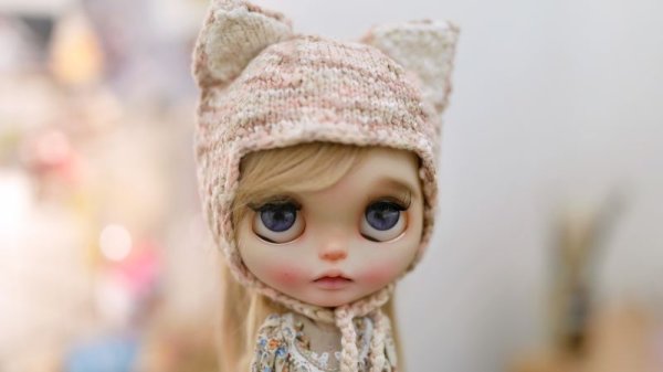 Photo4: cream pink kitty hat (4)