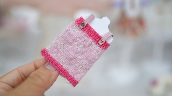 Photo2: pink girly Gucci hand knit dress 2 way (2)