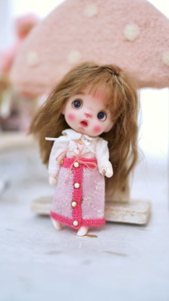 Photo4: pink girly Gucci hand knit dress 2 way (4)