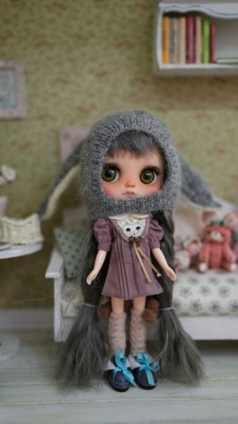 Photo2: cream twist pompom leg warmers (2)