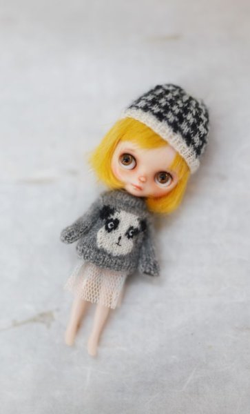 Photo3: grey panda sweater (3)