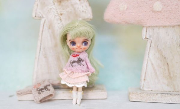 Photo3: cream dog sweater (3)